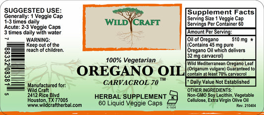 WC oregano oil 60 liqcap