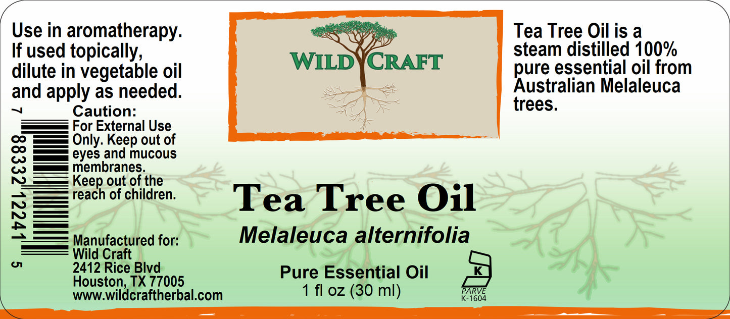 WC essential organic tea tree1oz