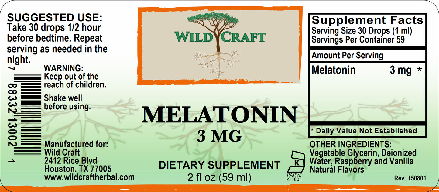 WC melatonin 3mg 2oz