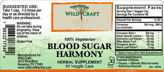 WC blood sugar harmony 90cap