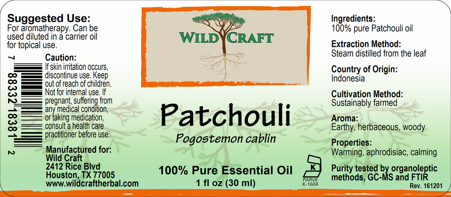 WC essential patchouli 1oz