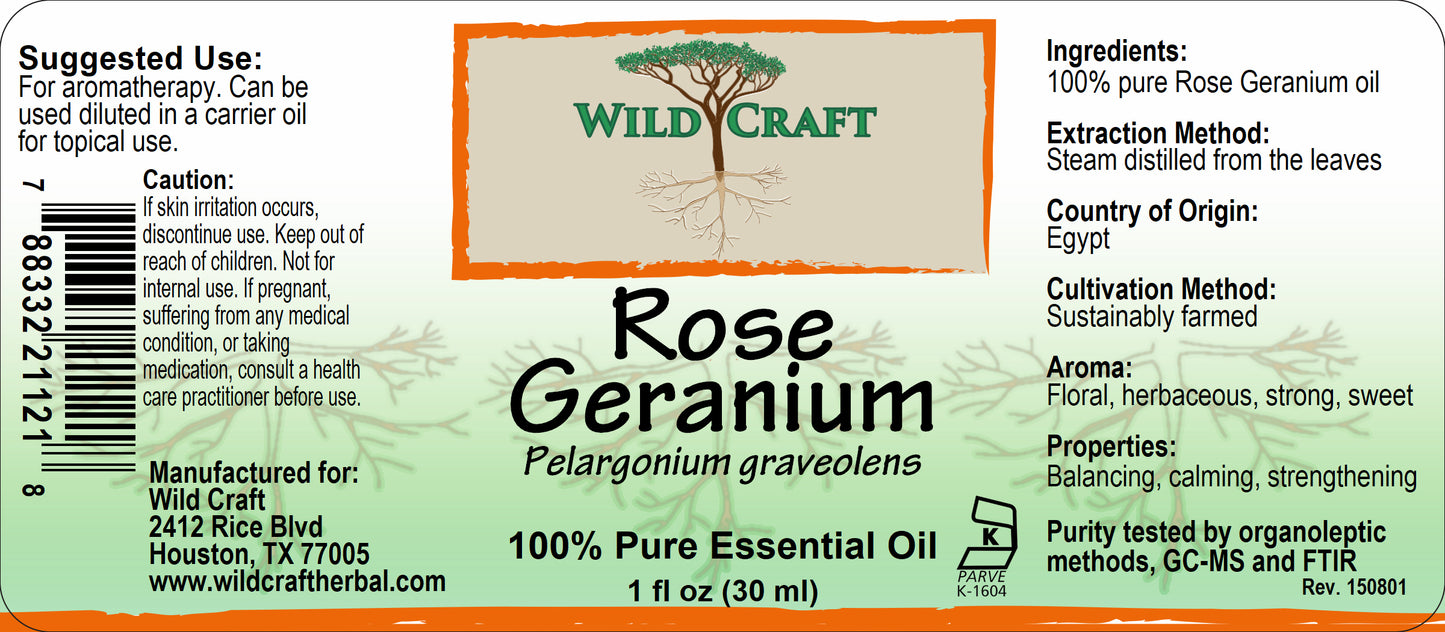 WC essential rose geranium 1oz