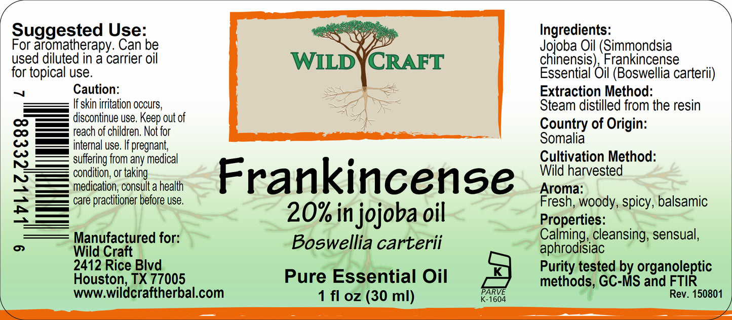 WC essential frankincence 1oz