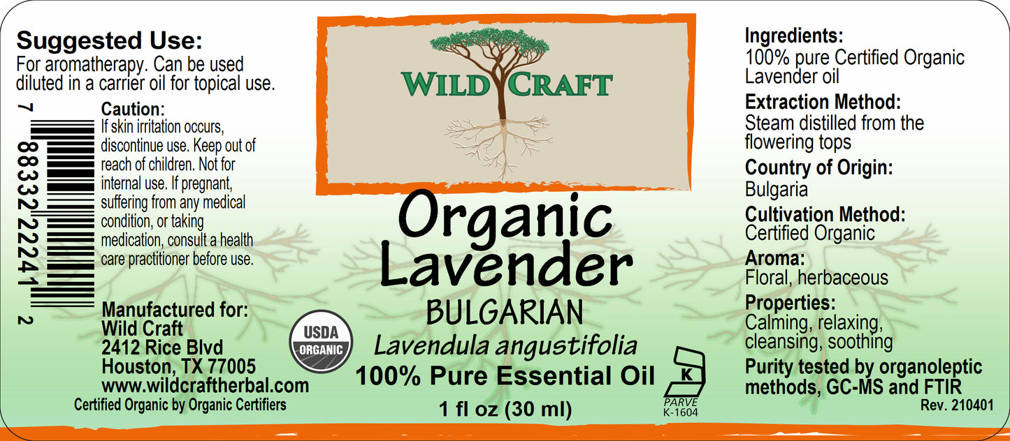 WC essential organic lavender 1oz