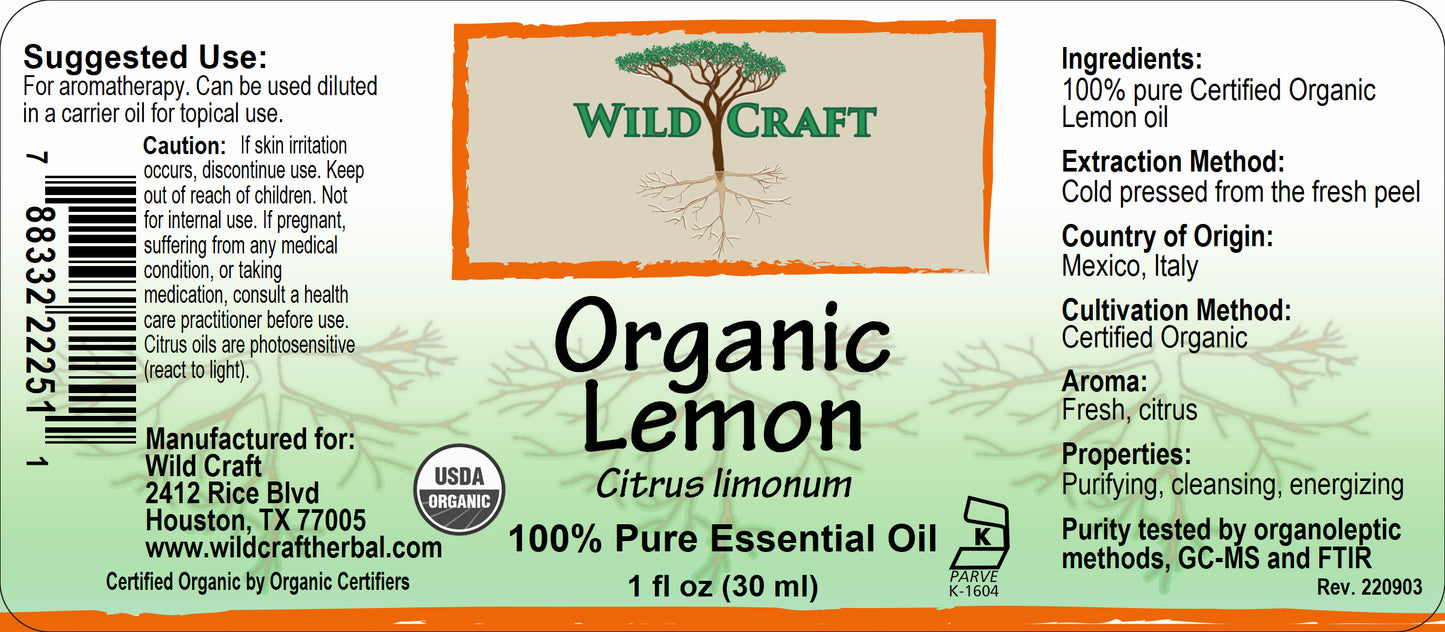 WC essential organic lemon 1oz