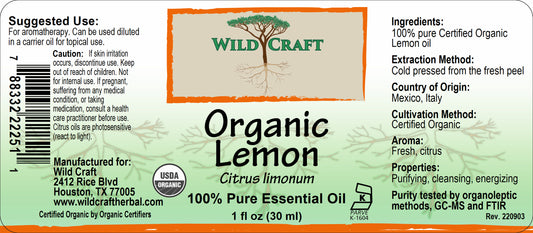 WC essential organic lemon 1oz