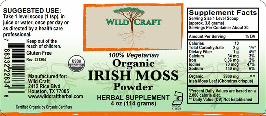 WC irish moss powder 4oz