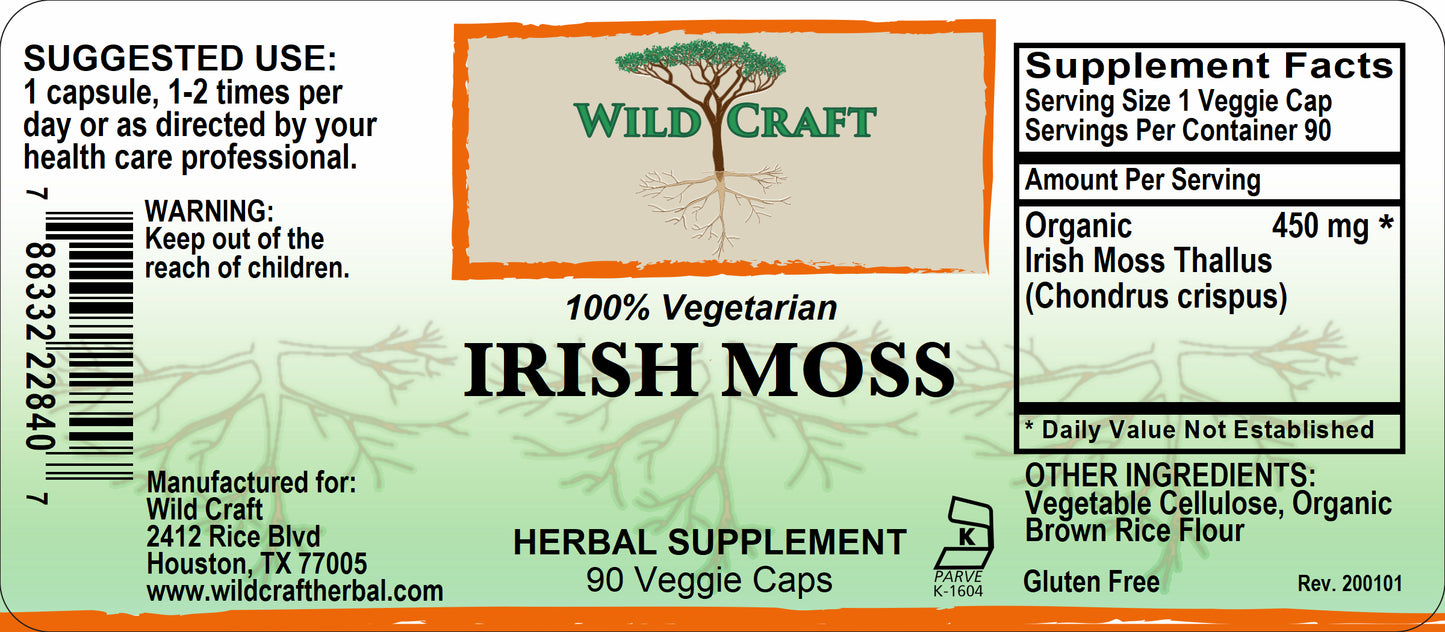 WC irish moss 90cap