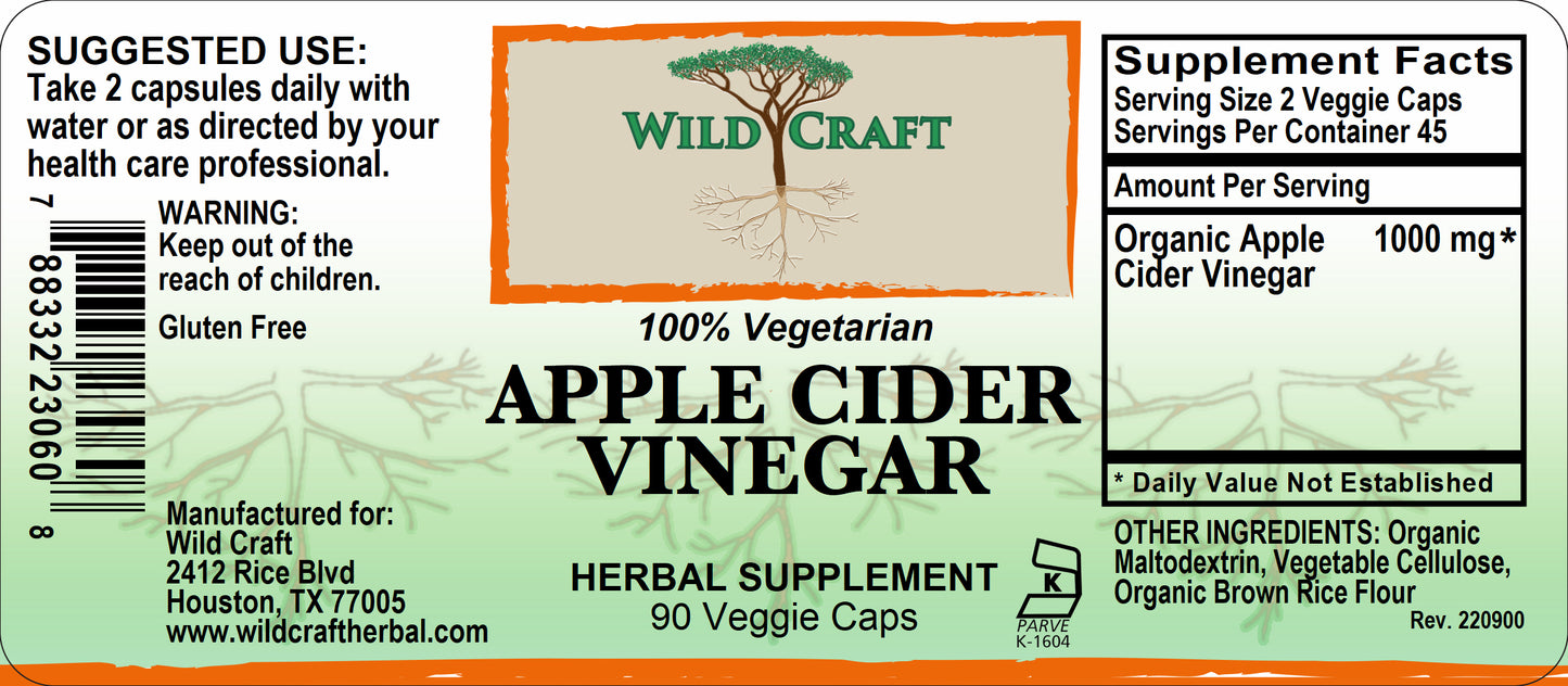 WC apple cider vinegar 90ct